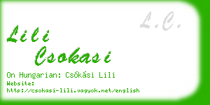 lili csokasi business card